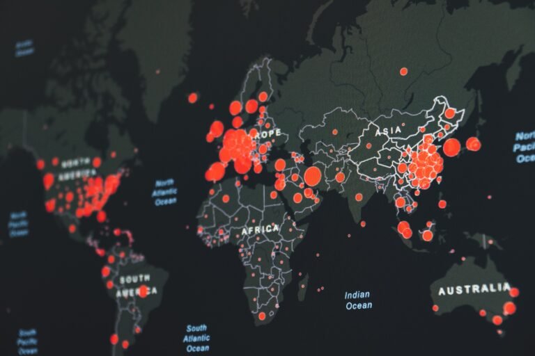 World map showing hotspots
